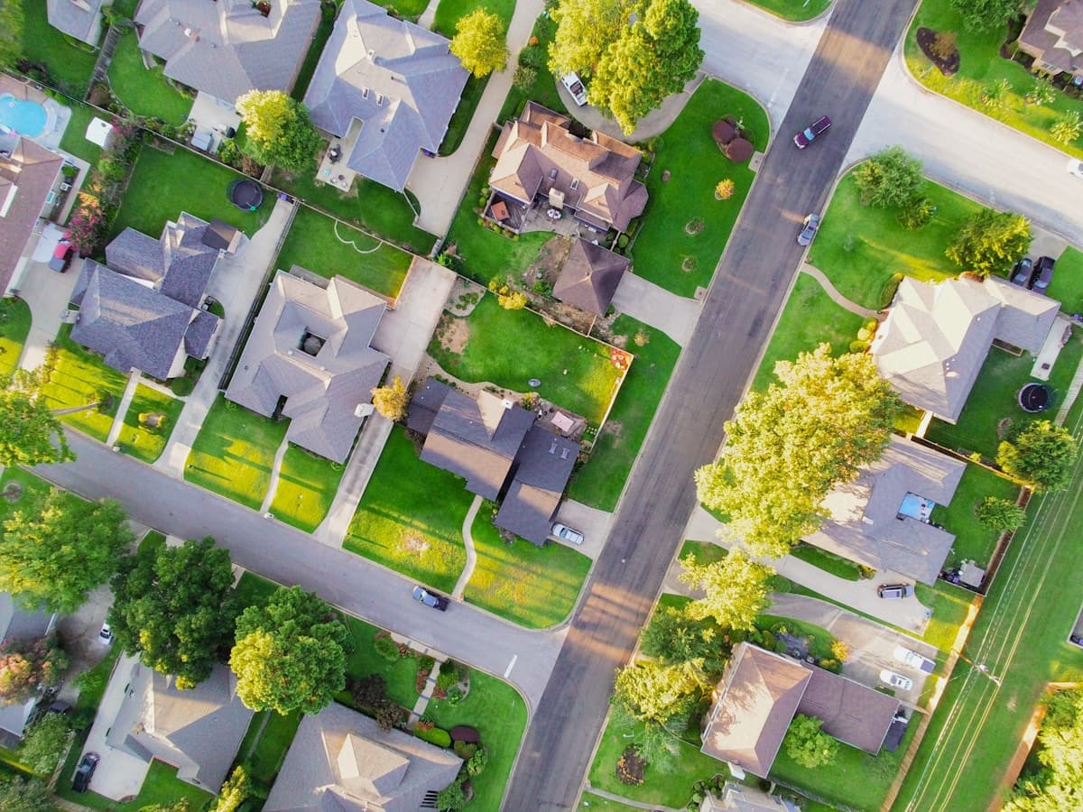 Texas residential neighborhood in the hail corridor